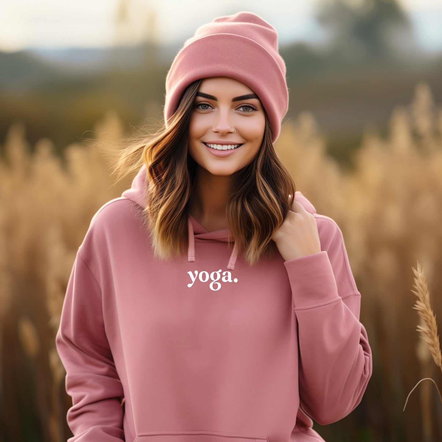 Yoga Embroidered Premium Unisex Hoodie